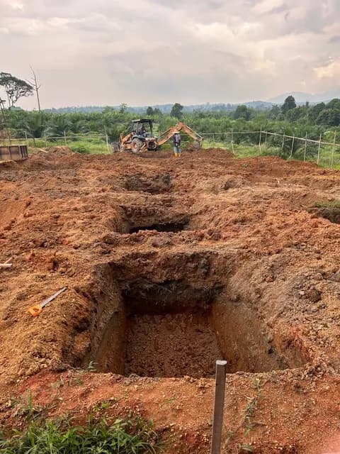 Excavations before the recorded work item.