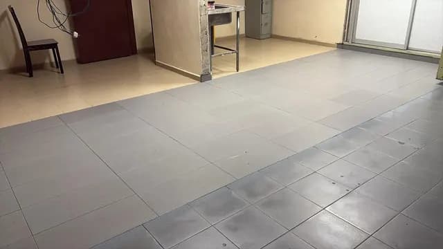 Floor tiling after the recorded work item.