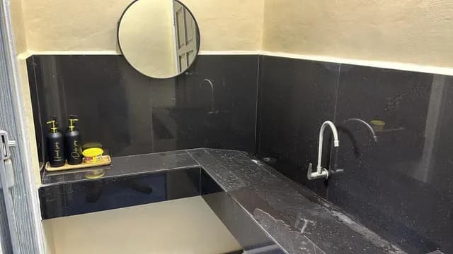 Washbasin counter after the recorded work item.