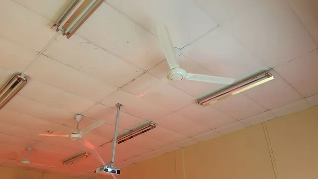 Ceiling and fans after the recorded work item.