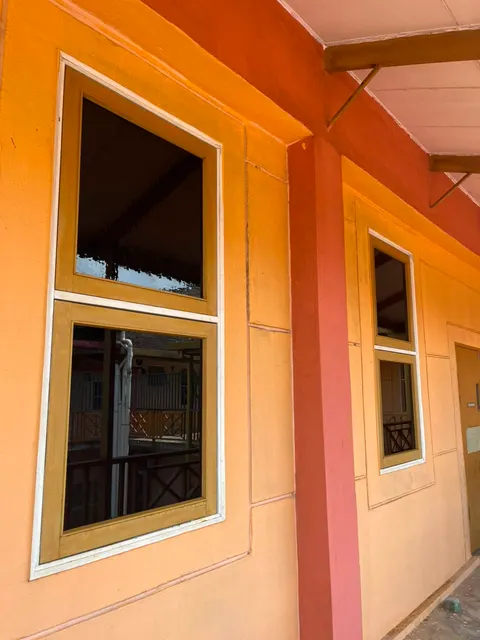 Window panes after the recorded tinting work.