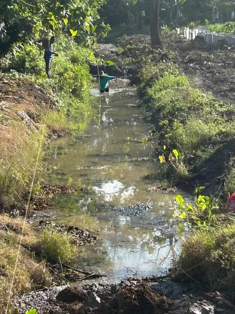 Existing drainage channel at Kampung Kadut.