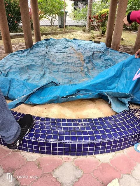 Outdoor pool work area at PAGN.
