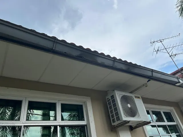 Eaves and roof drainage at PAPN in 2024.