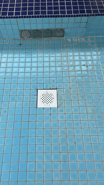 Pool-drain cover after the recorded work item.
