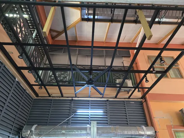 Framework above the pharmacy counter.